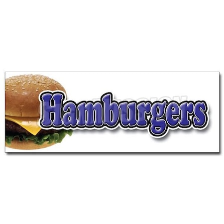 HAMBURGER DECAL Sticker Cheeseburger Cart Burger Food Restaurant Bar Pub